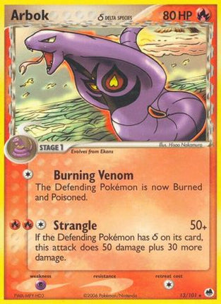 Arbok (Delta Species) 013/101  Dragon Frontiers - Rare