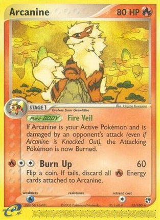 Arcanine 015/100  - Reverse Holofoil Sandstorm - Rare