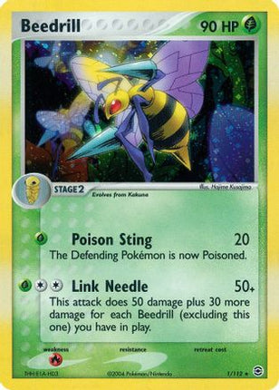 Beedrill 001/112  - Reverse Holofoil FireRed & LeafGreen - Holo Rare