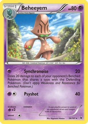 Beheeyem 056  - Reverse Holofoil Noble Victories - Rare