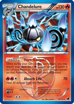 Chandelure (Team Plasma)/116  - Holofoil Plasma Freeze - Holo Rare