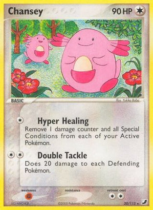 Chansey 020  - Reverse Holofoil Unseen Forces - Rare