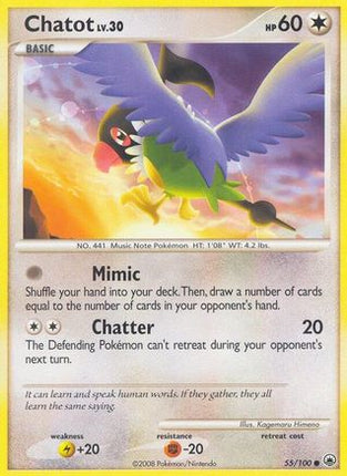 Chatot/100  - Reverse Holofoil Majestic Dawn - Common