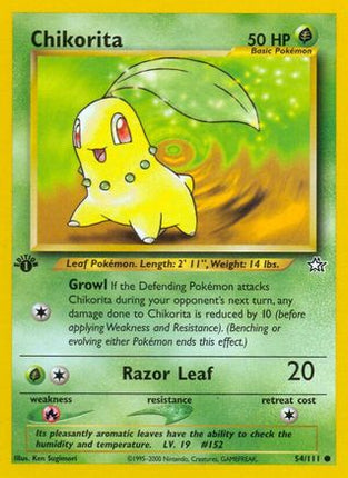 Chikorita (54) 054/111  - Unlimited Neo Genesis - Common