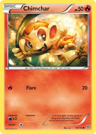 Chimchar 015/135  - Reverse Holofoil Plasma Storm - Common