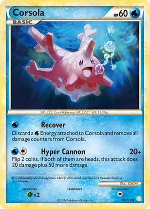 Corsola 037/123  HeartGold SoulSilver - Uncommon