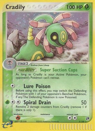 Cradily 003/100  - Holofoil Sandstorm - Holo Rare