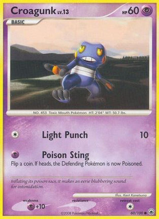 Croagunk 060/100  - Reverse Holofoil Majestic Dawn - Common