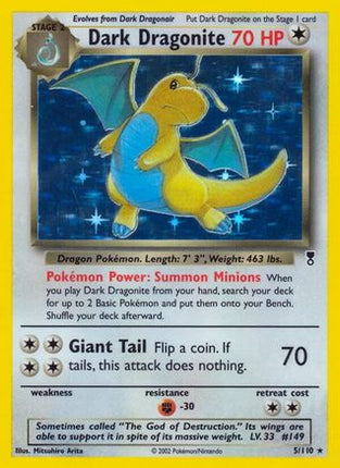 Dark Dragonite 005  - Holofoil Legendary Collection - Holo Rare