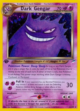 Dark Gengar 006  - Unlimited Holofoil Neo Destiny - Holo Rare