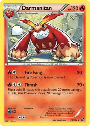 Darmanitan/114  - Reverse Holofoil Black and White - Rare