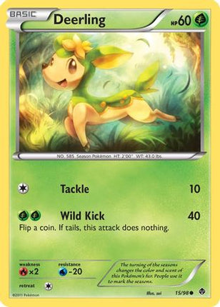 Deerling/98  - Reverse Holofoil Emerging Powers - Common