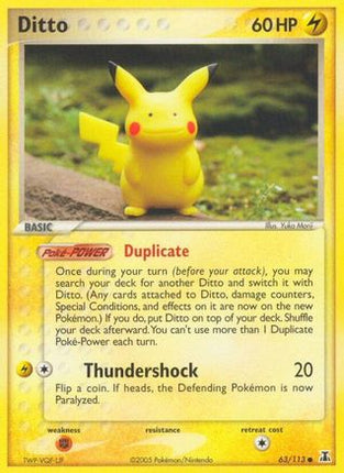Ditto 063/113  - Reverse Holofoil Delta Species - Common