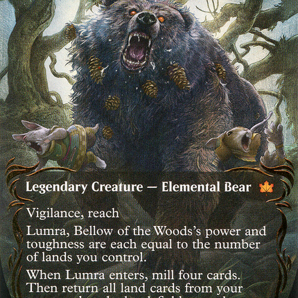 Lumra, Bellow of the Woods (BLB-343) - Bloomburrow: (Showcase) (Borderless) Foil