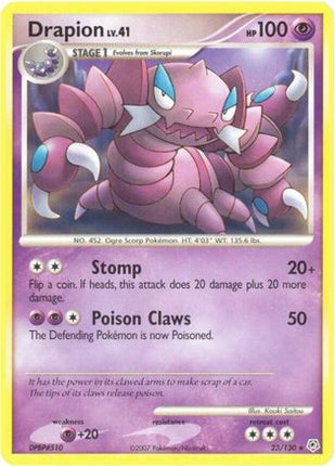 Drapion/130  - Reverse Holofoil Diamond and Pearl - Rare