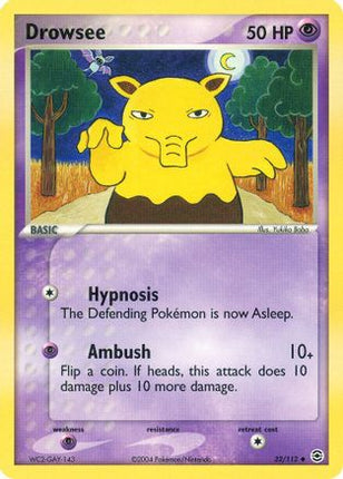 Drowsee 032  - Reverse Holofoil FireRed & LeafGreen - Uncommon