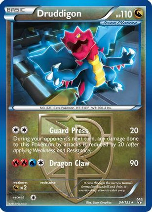 Druddigon (Team Plasma)/135  - Reverse Holofoil Plasma Storm - Rare
