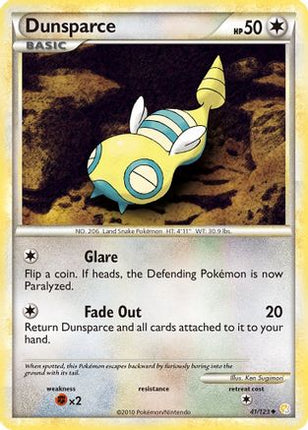 Dunsparce 041/123  - Reverse Holofoil HeartGold SoulSilver - Uncommon