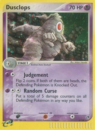 Dusclops 004  - Reverse Holofoil Sandstorm - Holo Rare