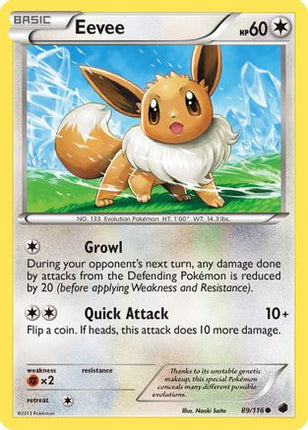 Eevee (89) 089/116  - Reverse Holofoil Plasma Freeze - Common