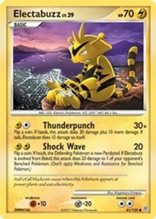 Electabuzz 081/130  - Reverse Holofoil Diamond and Pearl - Common