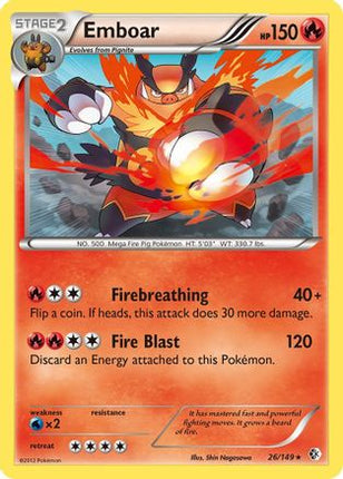 Emboar/149  - Holofoil Boundaries Crossed - Holo Rare