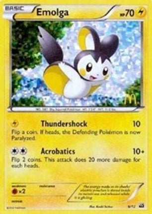 Emolga - 6/12/012  - Holofoil McDonalds Promos 2012 - Promo
