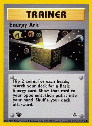 Energy Ark 075/75  - 1st Edition Neo Discovery - Common