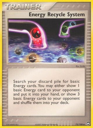 Energy Recycle System  - Reverse Holofoil Power Keepers - Uncommon