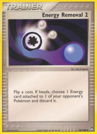 Energy Removal 2 074/108  - Reverse Holofoil Power Keepers - Uncommon
