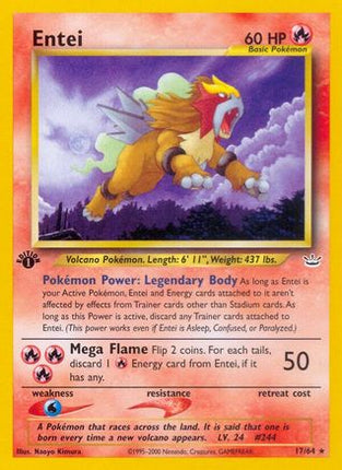 Entei (17) 017/64  - Unlimited Neo Revelation - Rare
