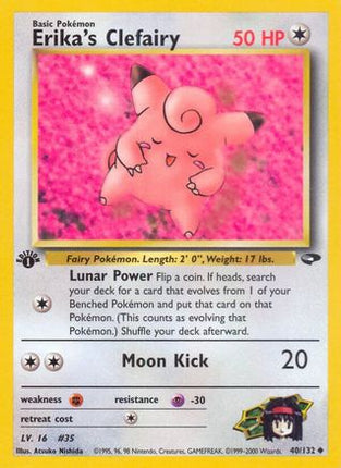 Erika's Clefairy 040/132  - Unlimited Gym Challenge - Uncommon
