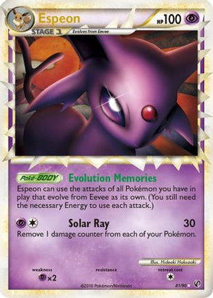 Espeon (Prime) 081/90  - Holofoil Undaunted - Ultra Rare