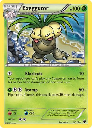 Exeggutor/116  - Reverse Holofoil Plasma Freeze - Rare