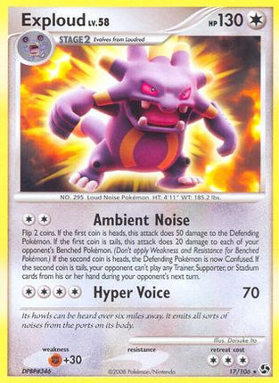 Exploud/106  - Reverse Holofoil Great Encounters - Rare