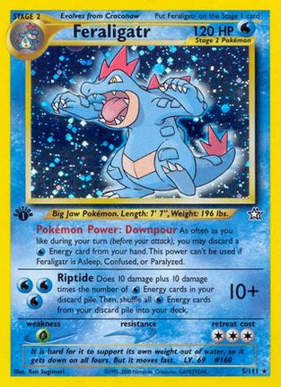 Feraligatr (5) 005/111  - Unlimited Holofoil Neo Genesis - Holo Rare
