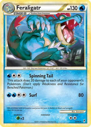 Feraligatr 025  - Reverse Holofoil Call of Legends - Rare