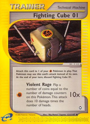 Fighting Cube 01/147  - Reverse Holofoil Aquapolis - Uncommon