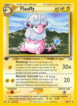 Flaaffy 034/111  - 1st Edition Neo Genesis - Uncommon