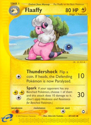 Flaaffy 047  - Reverse Holofoil Aquapolis - Uncommon