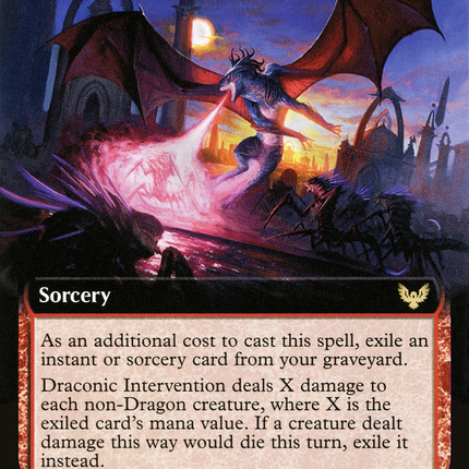 Draconic Intervention (STX-309) - Strixhaven: School of Mages: (Extended Art) Foil