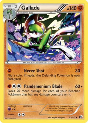 Gallade/113  - Reverse Holofoil Legendary Treasures - Rare