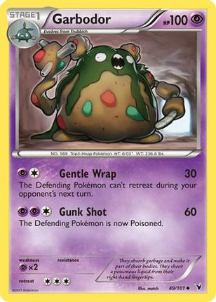 Garbodor/101  - Reverse Holofoil Noble Victories - Uncommon
