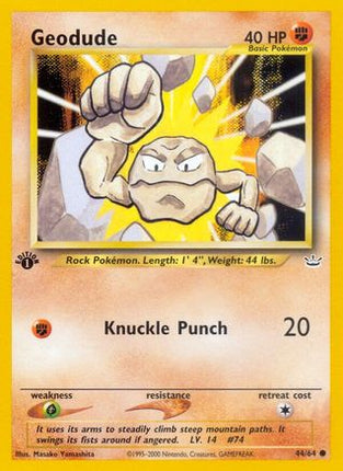Geodude 044/64  - Unlimited Neo Revelation - Common