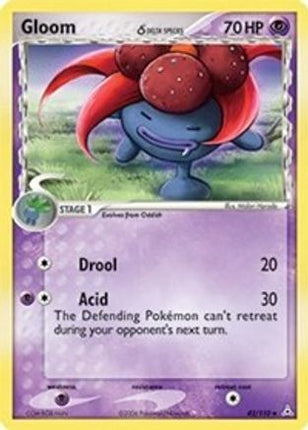Gloom (Delta Species) 042/110  - Reverse Holofoil Holon Phantoms - Uncommon