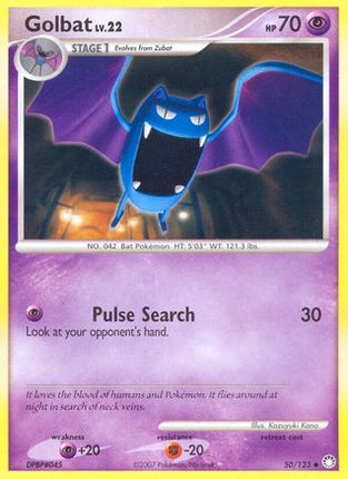 Golbat/123  - Reverse Holofoil Mysterious Treasures - Uncommon