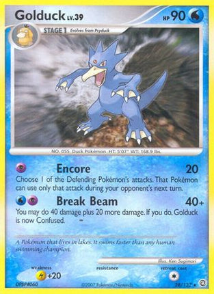 Golduck 028/132  - Reverse Holofoil Secret Wonders - Rare