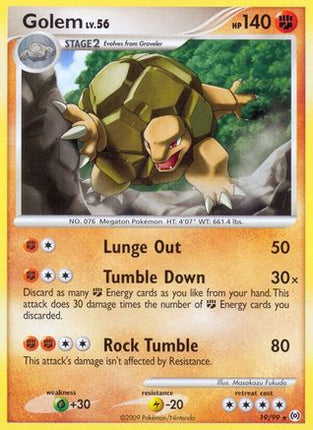 Golem/99  - Reverse Holofoil Arceus - Rare