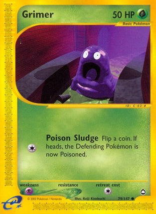 Grimer 079/147  - Reverse Holofoil Aquapolis - Common