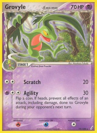 Grovyle (Delta Species) 019/100  Crystal Guardians - Rare
